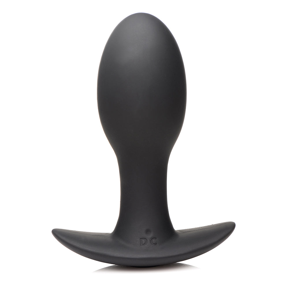 Curve Novelties Rooster Rumbler Vibrating Silicone Anal Plug Medium - Black