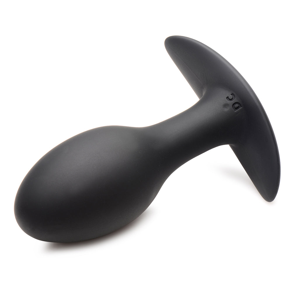 Curve Novelties Rooster Rumbler Vibrating Silicone Anal Plug Large - Black