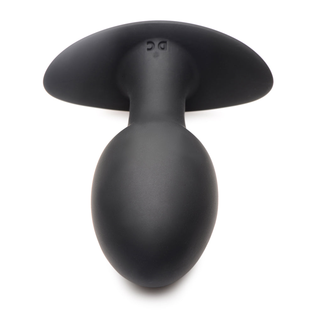 Curve Novelties Rooster Rumbler Vibrating Silicone Anal Plug Large - Black
