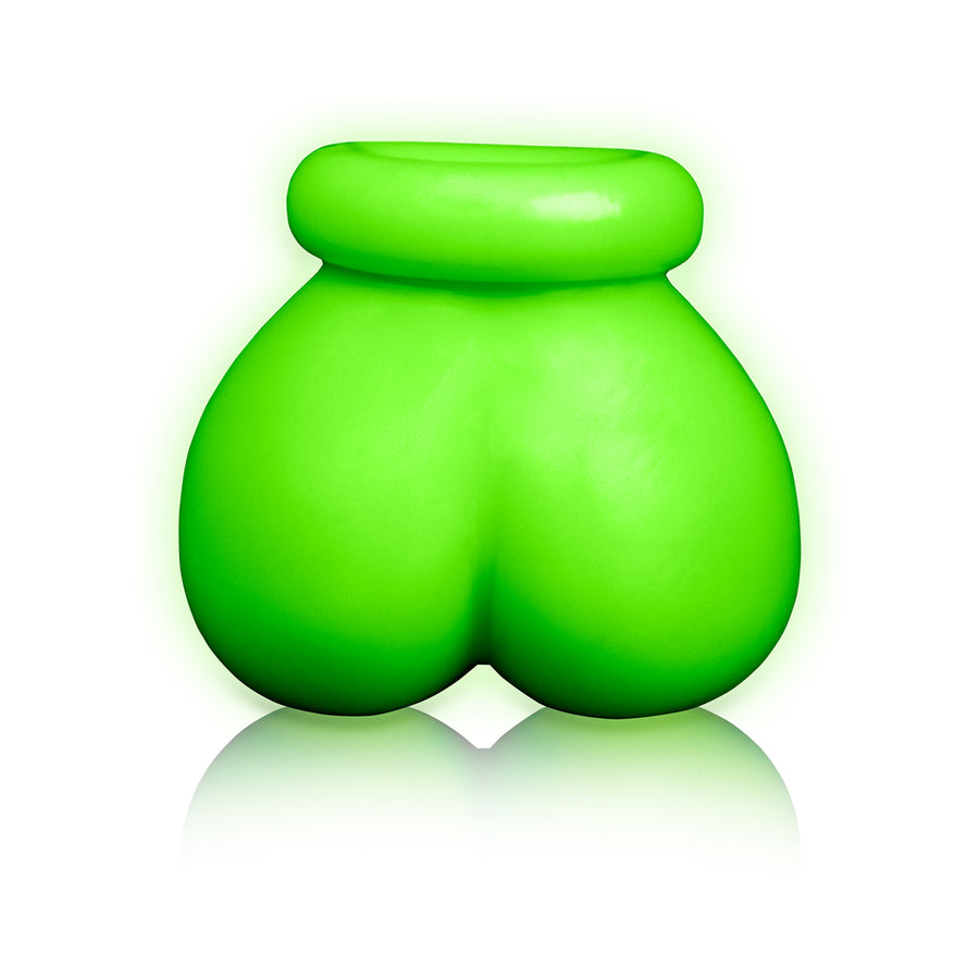 Ouch! Glow Ball Sack - Glow In The Dark - Green