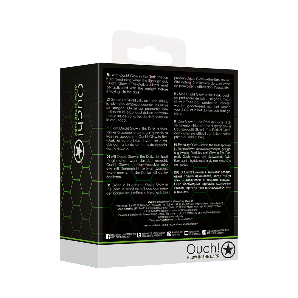 Ouch! Glow Vibrating Head Masturbator - Glow In The Dark - Green
