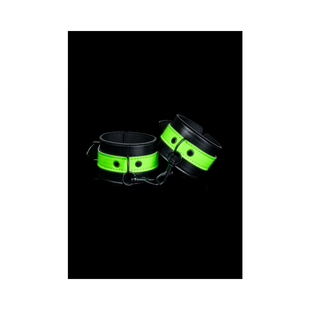 Ouch! Glow Handcuffs - Glow In The Dark - Green