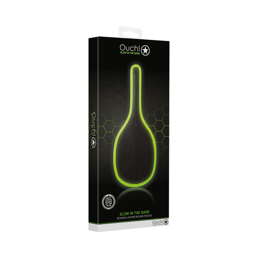 Ouch! Glow Round Paddle - Glow In The Dark - Green