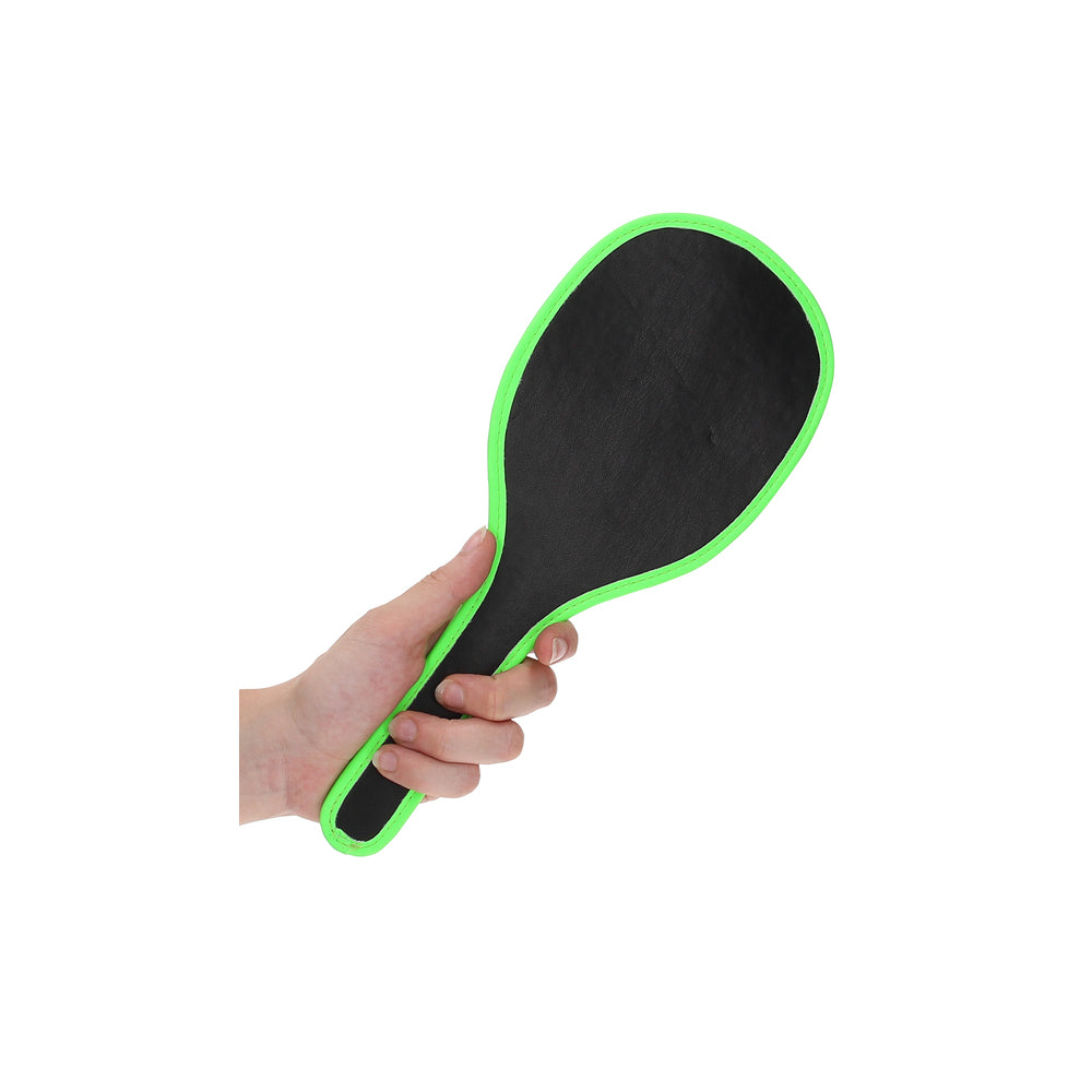 Ouch! Glow Round Paddle - Glow In The Dark - Green