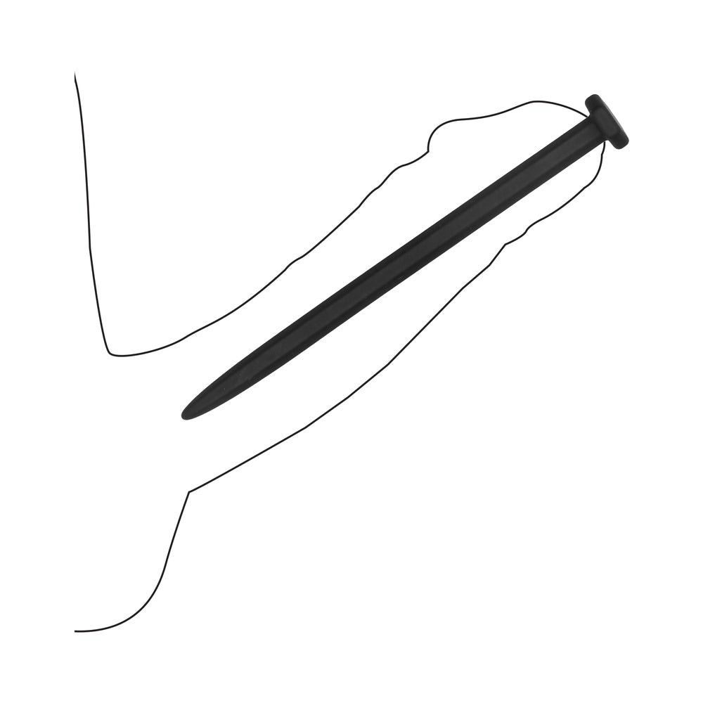 Silicone Rugged Nail Plug Set - Urethral Sounding - Black