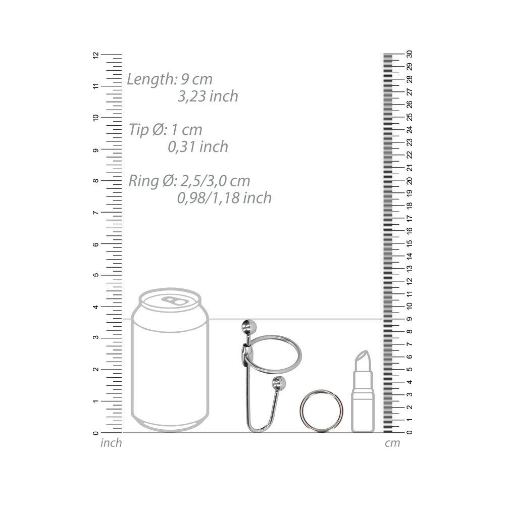 Ouch! Urethral Sounding - Metal Plug With Ring - 10 Mm