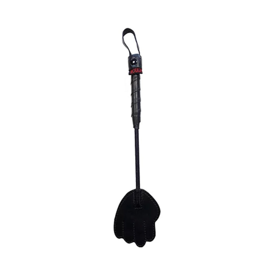 Rouge Mini Leather Hand Riding Crop Black
