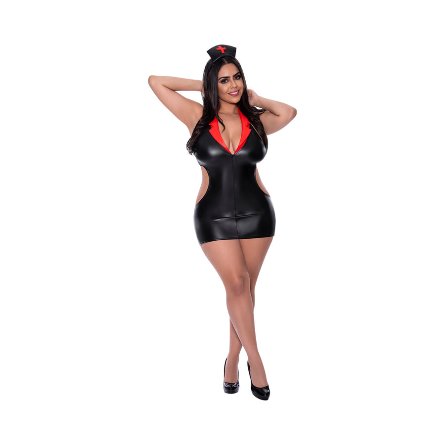 Magic Silk Dress Up Night Nurse Costume Black Queen Size
