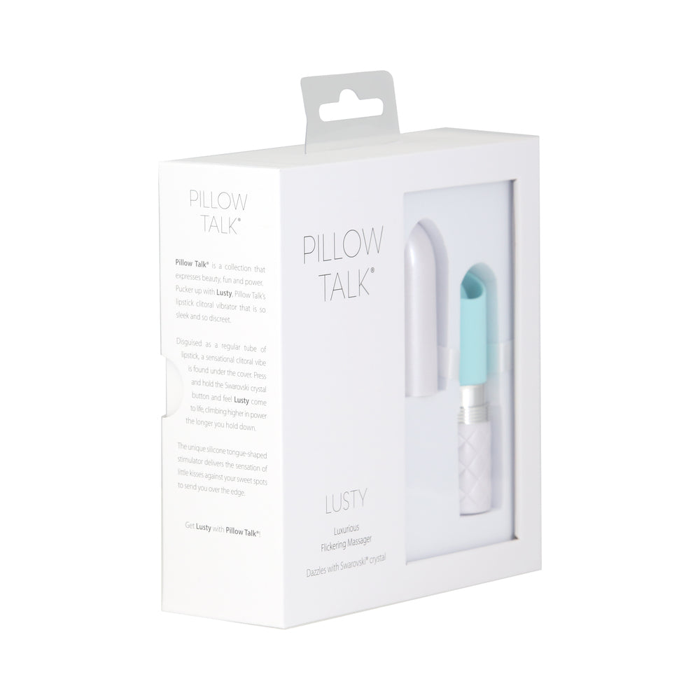 Pillow Talk Lusty Flickering Lipstick Massager Teal