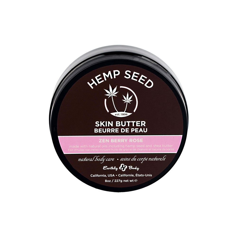 Earthly Body Hemp Seed Skin Butter-Zen Berry Rose 8Oz