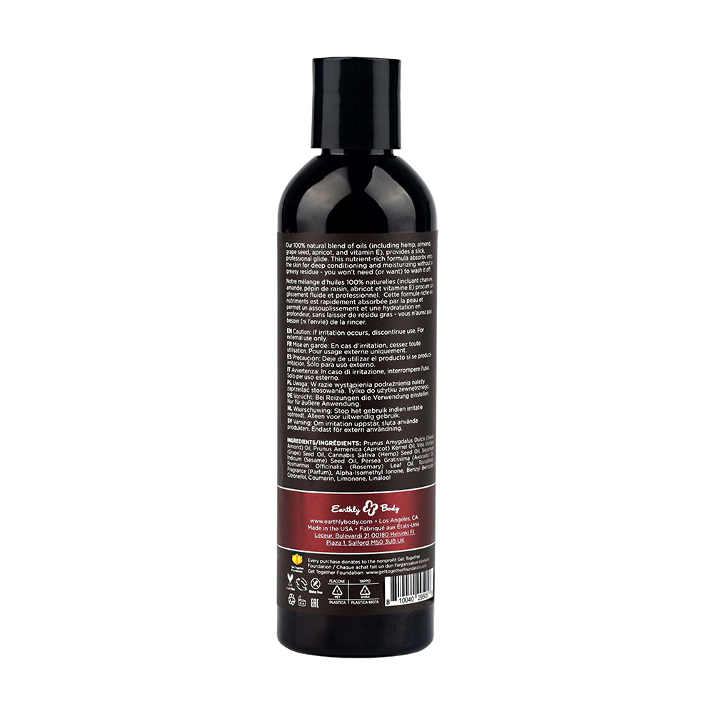 Earthly Body Massage & Body Oil - 8 Oz Kashmir Musk