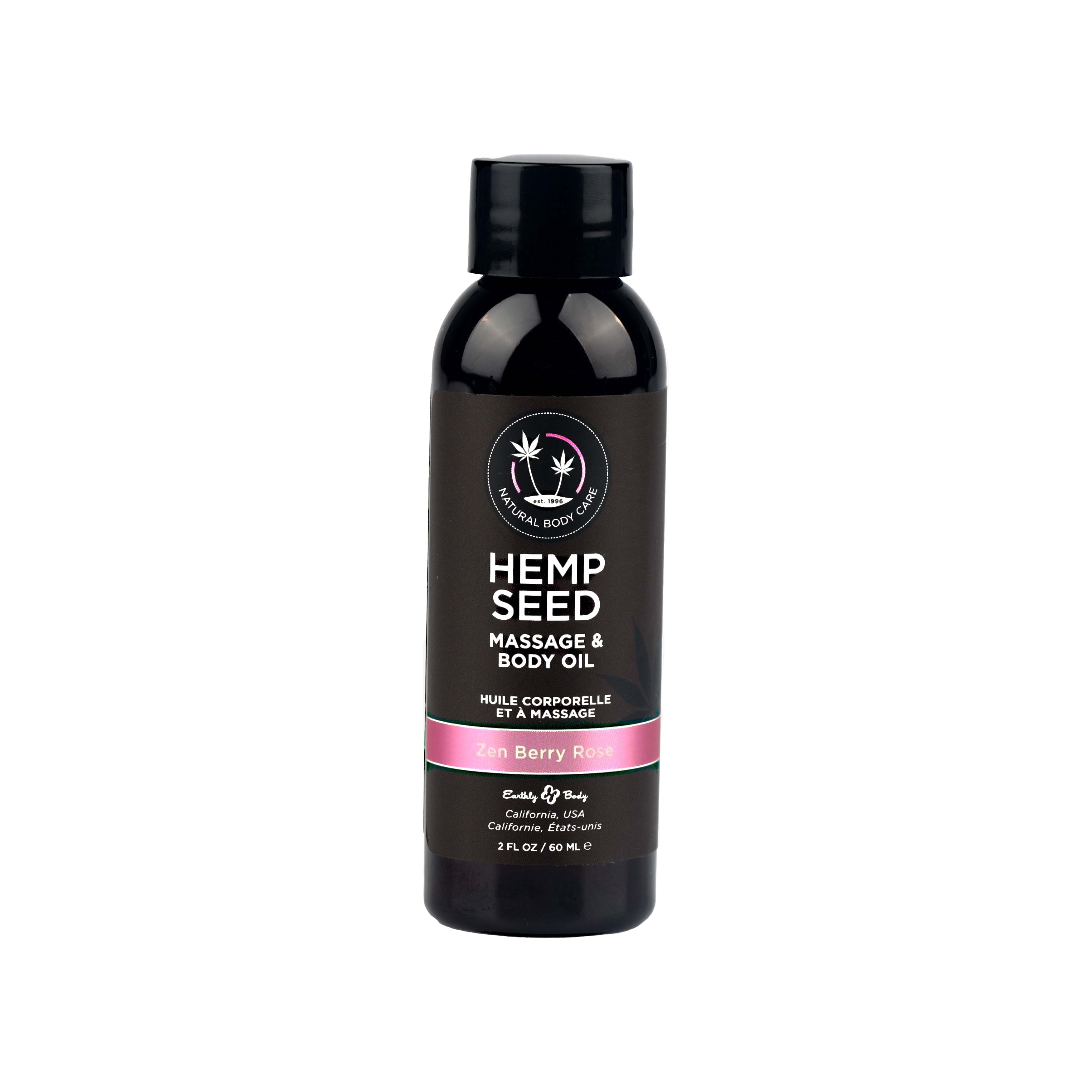 Earthly Body Massage & Body Oil - 2 Oz Zen Berry Rose