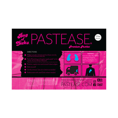 Pastease A Bag Of Dicks: 3-pack Of Penis Pasties For Nipples &amp; Skin