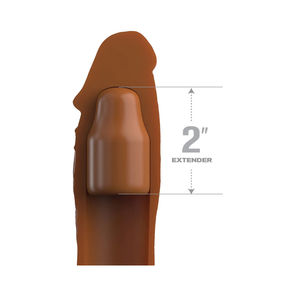 Fantasy X-Tensions Elite Sleeve 8In With 2In Plug Tan