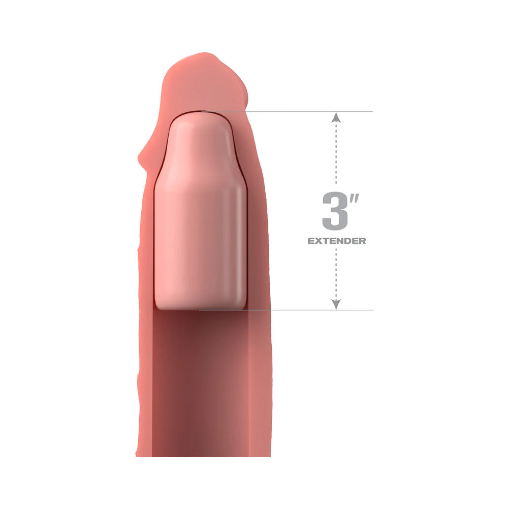 Fantasy X-Tensions Elite Sleeve 9In With 3In Plug Light