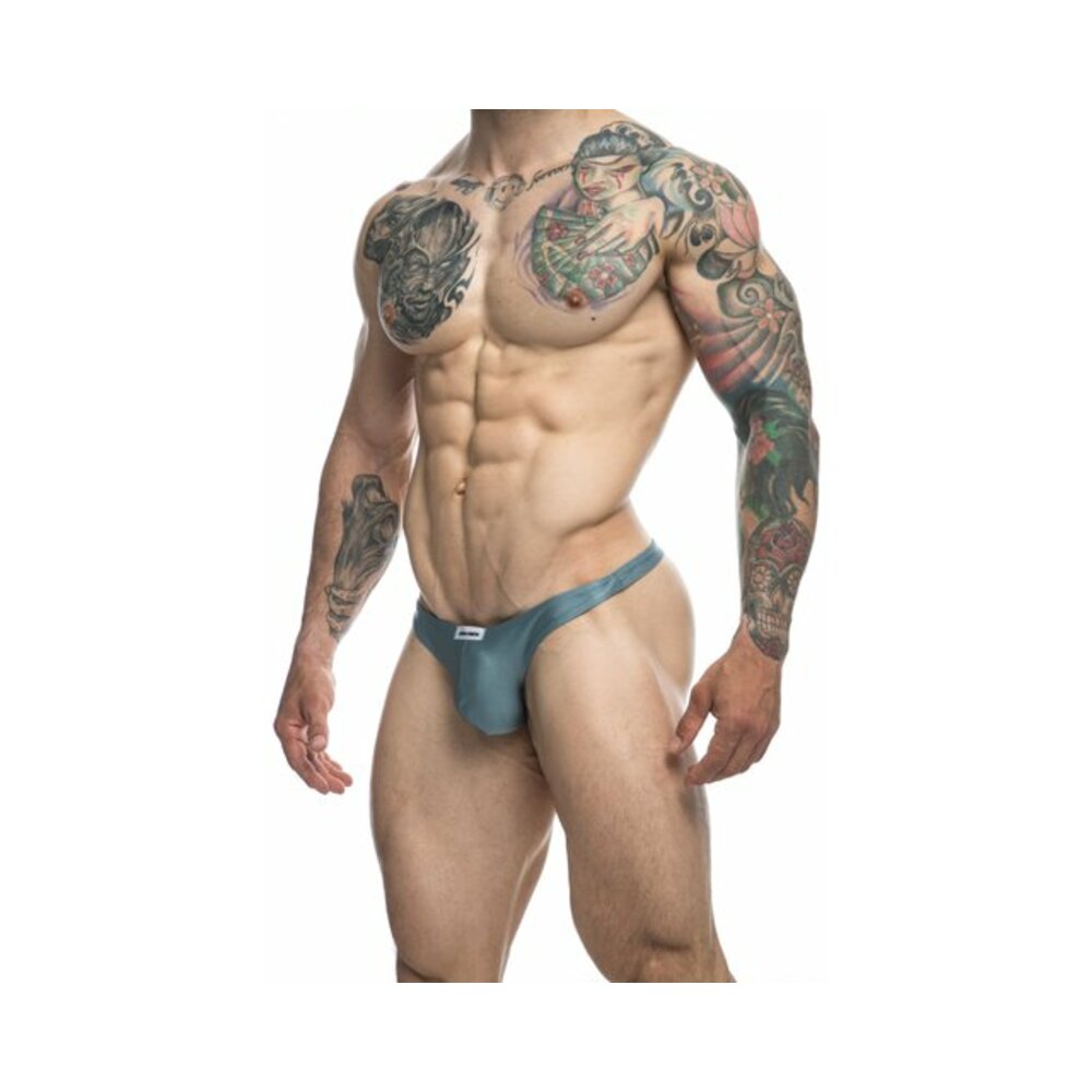 Malebasics Justin + Simon Classic Tanga Metal Green 2Xl