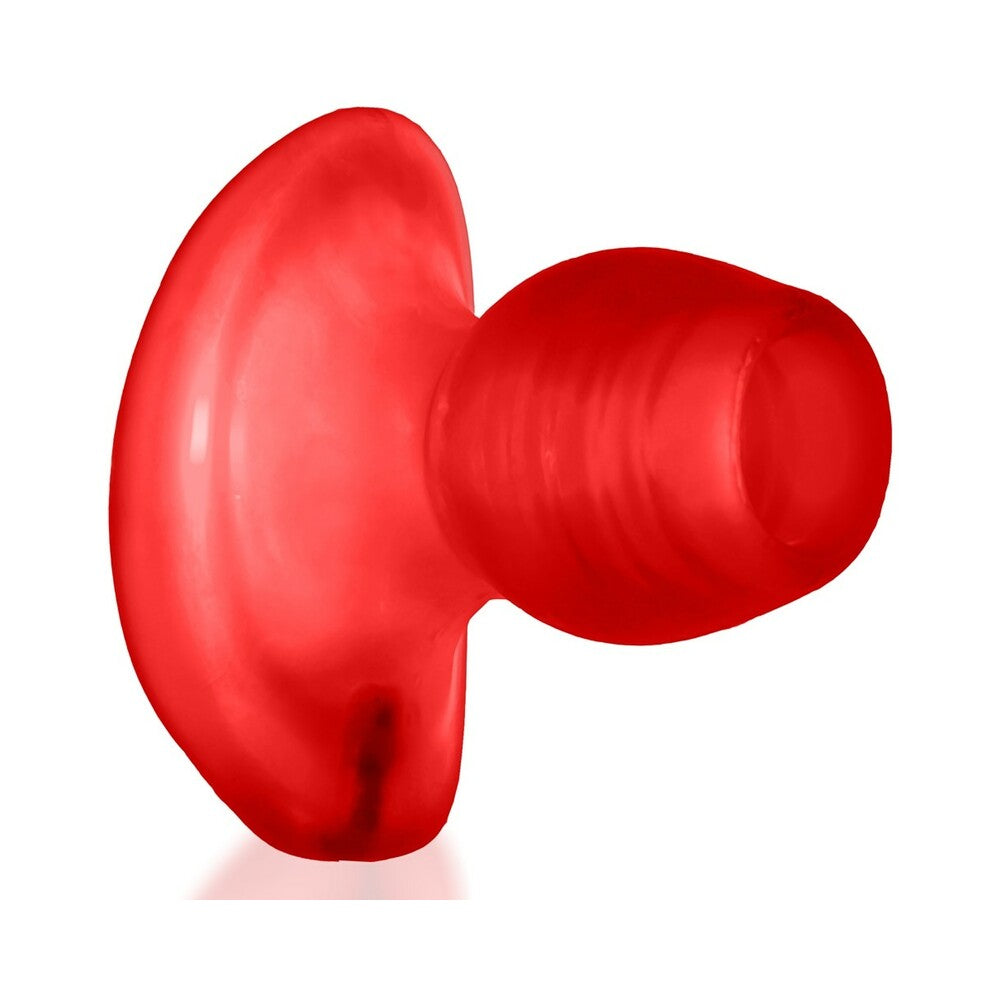 Oxballs Glowhole-1 Hollow Buttplug With Led Insert Small Red Morph