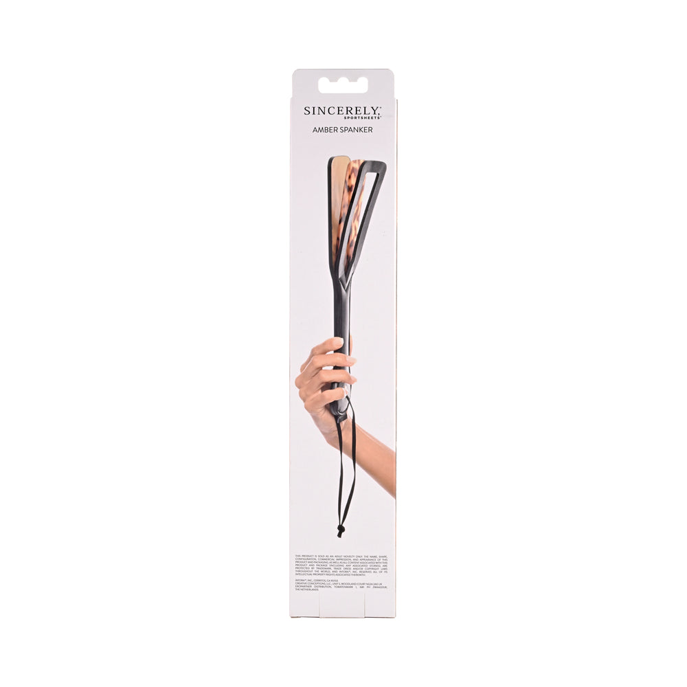 Sincerely, Sportsheets Amber Collection Spanker Paddle Tortoiseshell