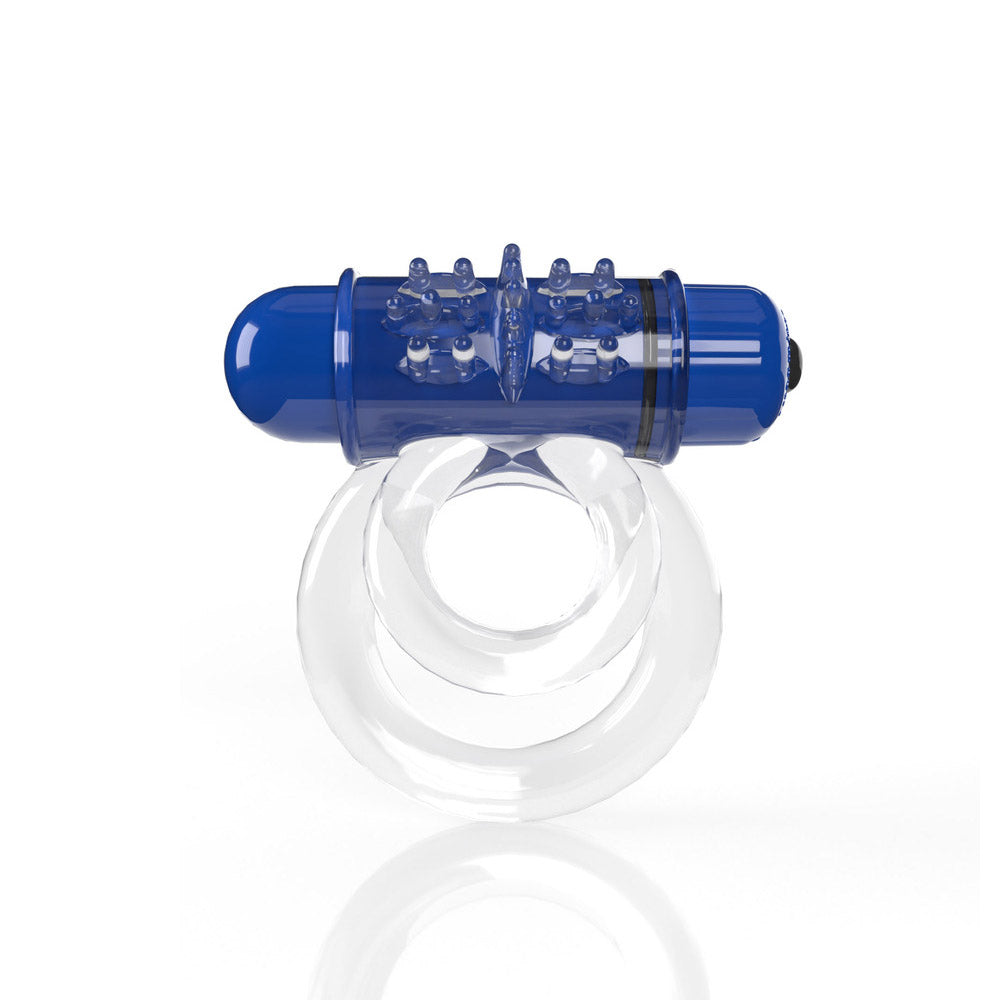 Screaming O 4B Doubleo 6 Vibrating Double Cockring Blueberry