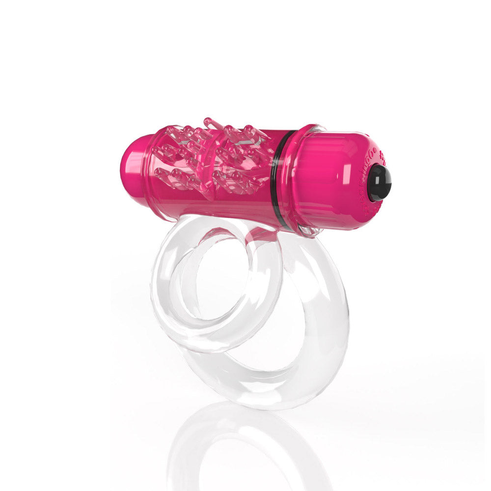 Screaming O 4B Doubleo 6 Vibrating Double Cockring Strawberry