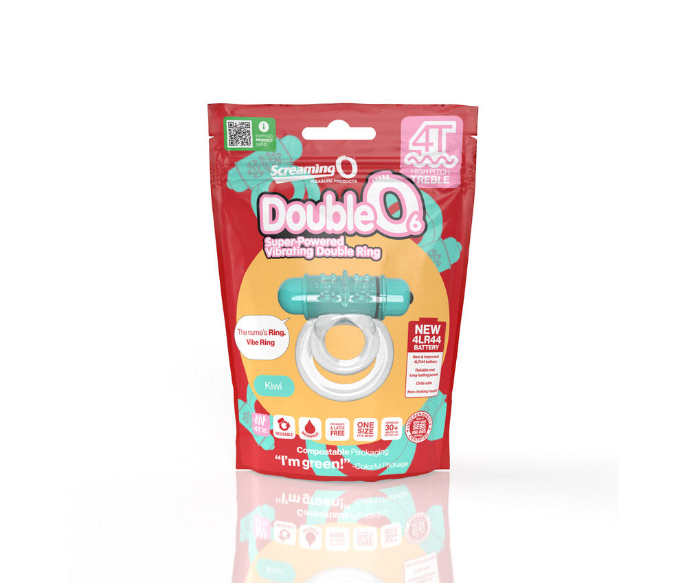Screaming O 4T Doubleo 6 Vibrating Double Cockring Kiwi
