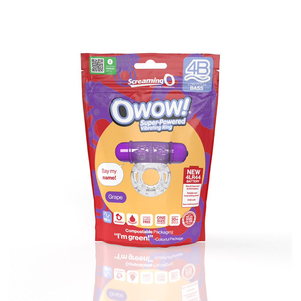 Screaming O 4B Owow Vibrating Cockring Grape