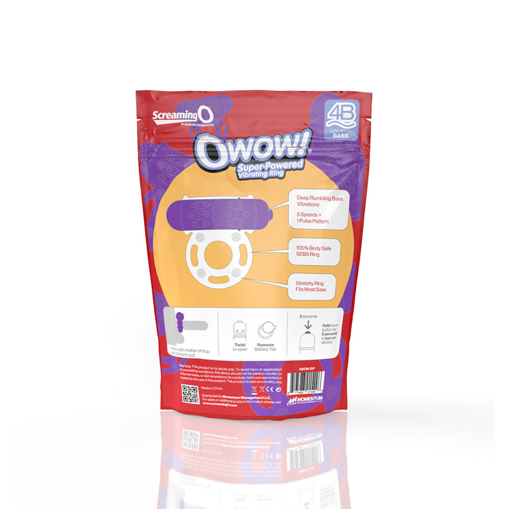 Screaming O 4B Owow Vibrating Cockring Grape
