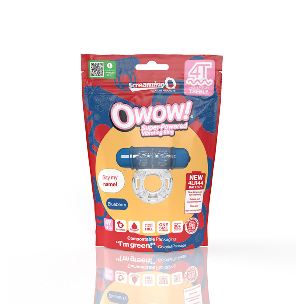 Screaming O 4T Owow Vibrating Cockring Blueberry