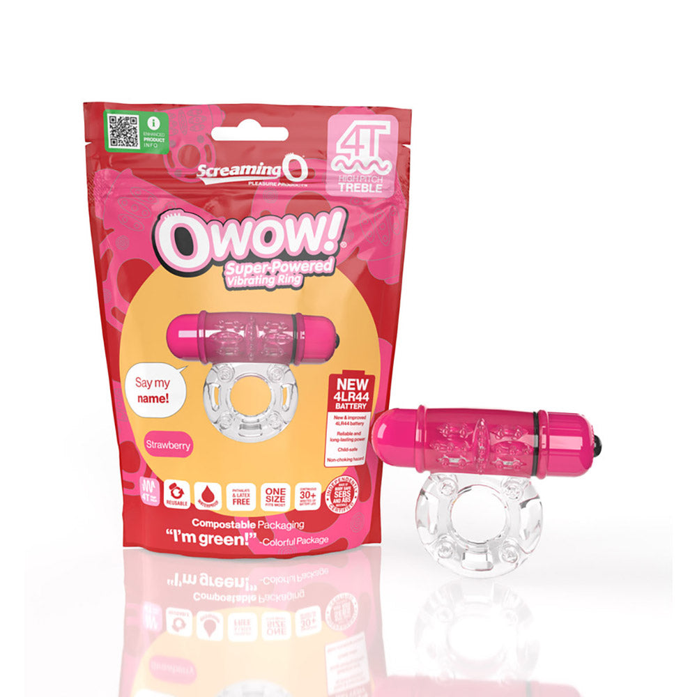 Screaming O 4T Owow Vibrating Cockring Strawberry