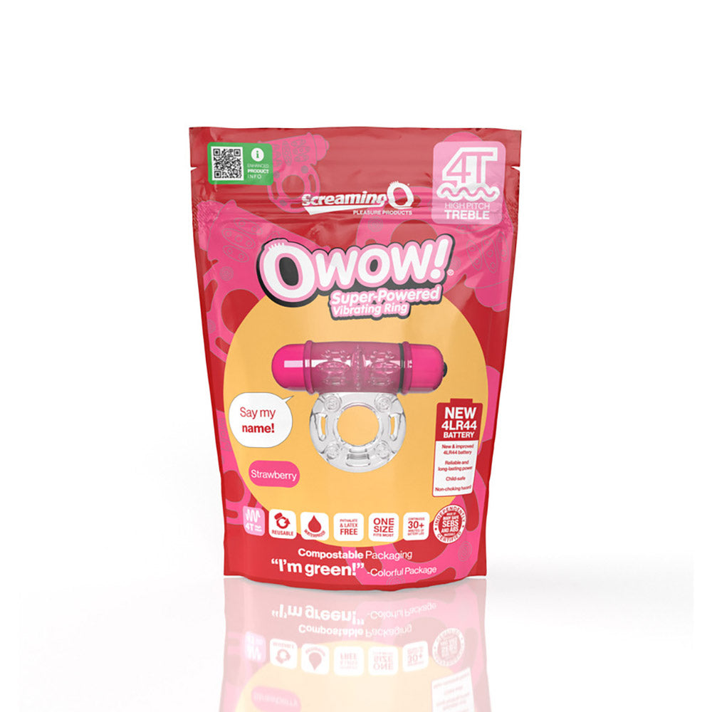 Screaming O 4T Owow Vibrating Cockring Strawberry