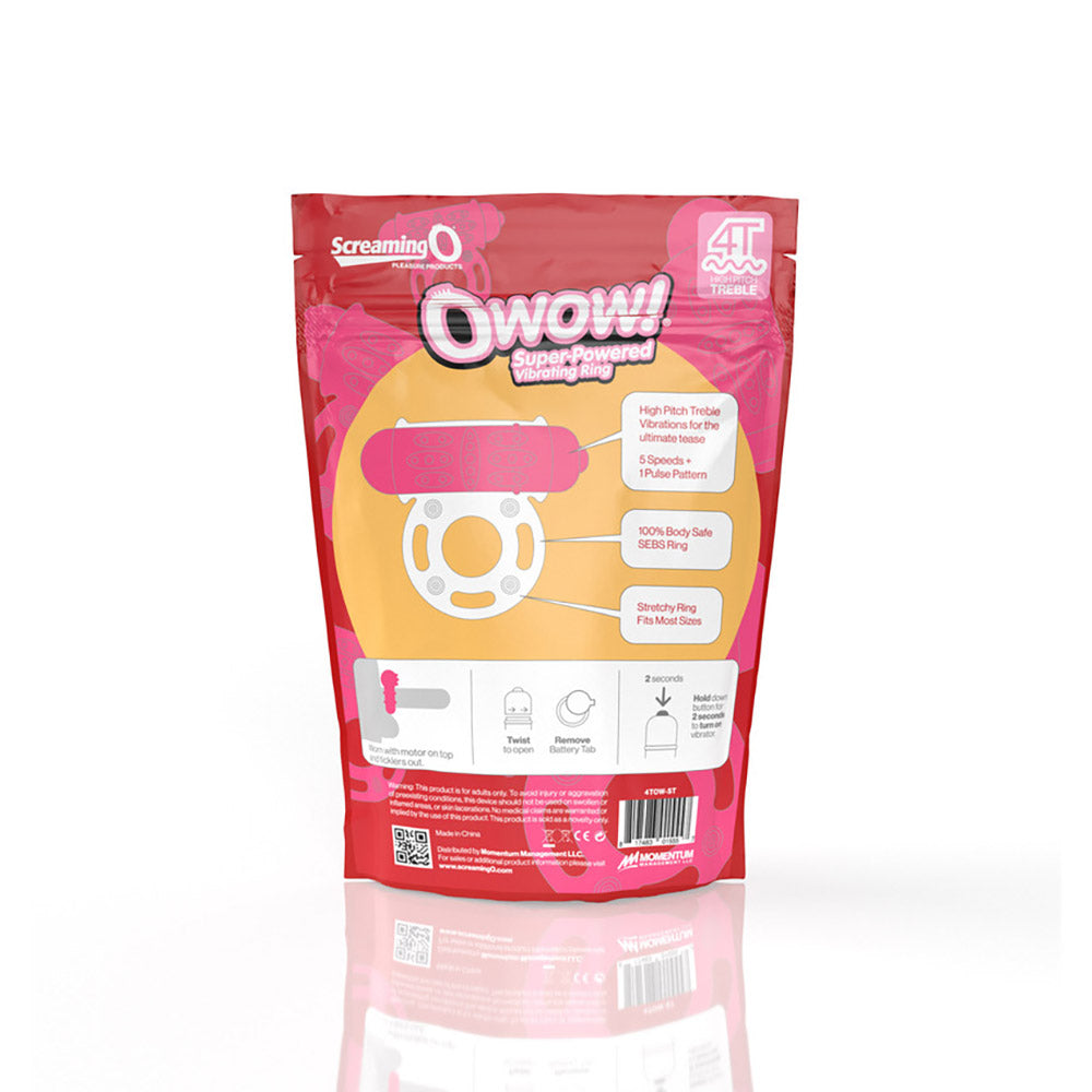 Screaming O 4T Owow Vibrating Cockring Strawberry