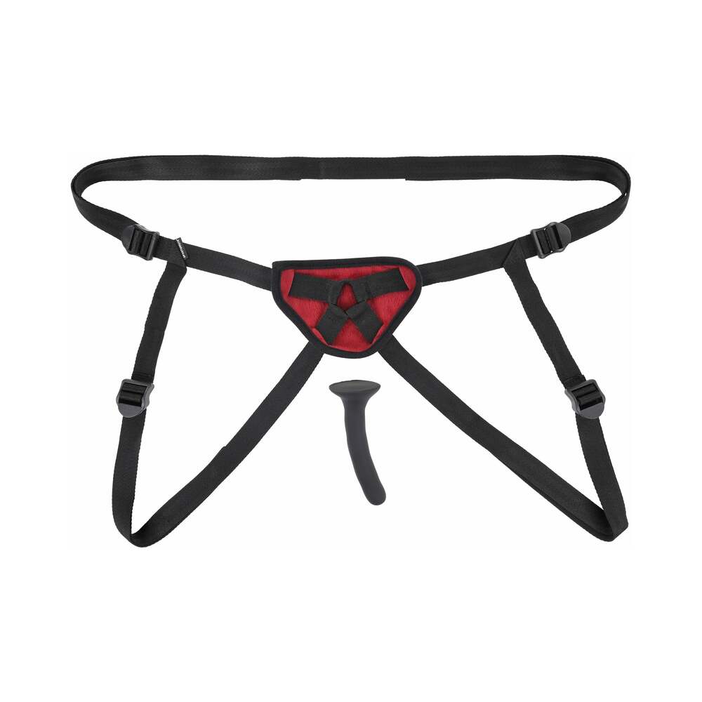 Sportsheets Saffron Silicone Pegging Kit With Adjustable Strap-On Harness & 5 In. Dildo