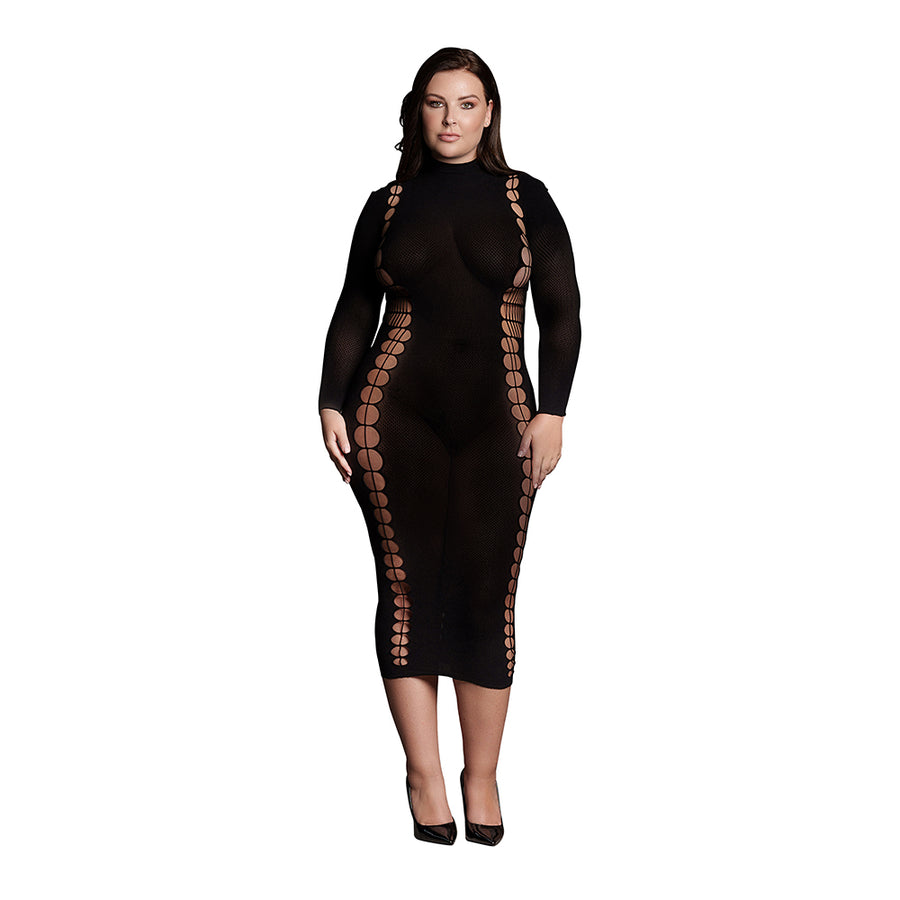 Shots Le Desir Shade Carme Xi Dress With Turtleneck Black Queen Size