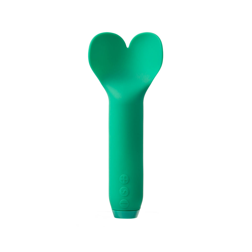 Je Joue Amour Rechargeable Silicone Heart Shaped Fluttering Bullet Vibrator Emerald Green