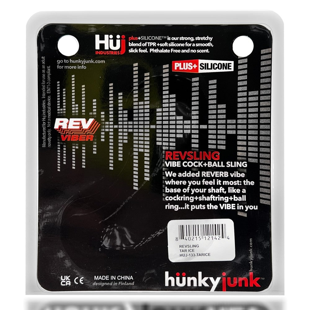 Hunkyjunk Revsling Cock &amp; Ball Sling With Bullet Vibrator Clear Ice