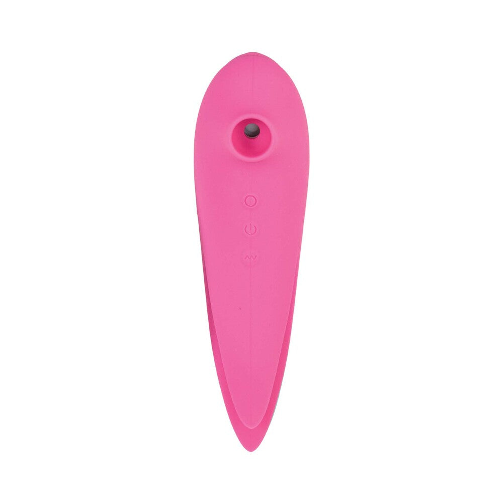 Nasstoys Mystique Suction Vibe Rechargeable Dual Ended Silicone Vibrator Pink