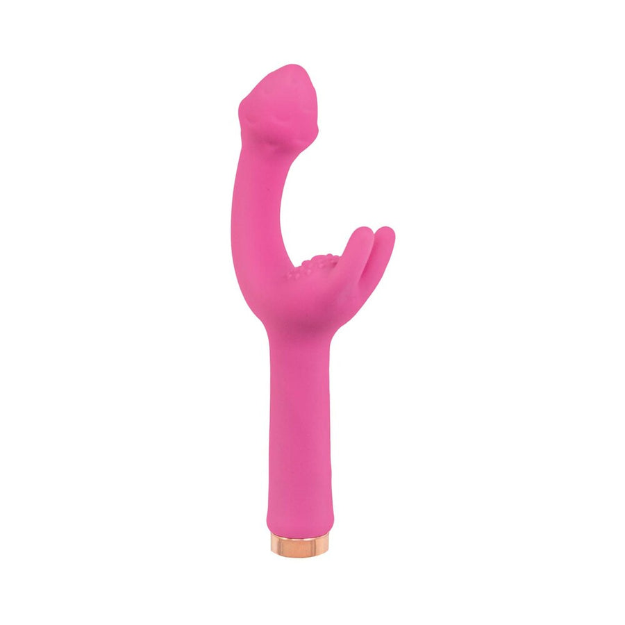 Nasstoys Mystique G-spot Rechargeable Silicone Dual Stimulation Vibrator Pink