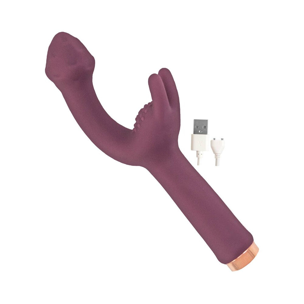 Nasstoys Mystique G-spot Rechargeable Silicone Dual Stimulation Vibrator Eggplant