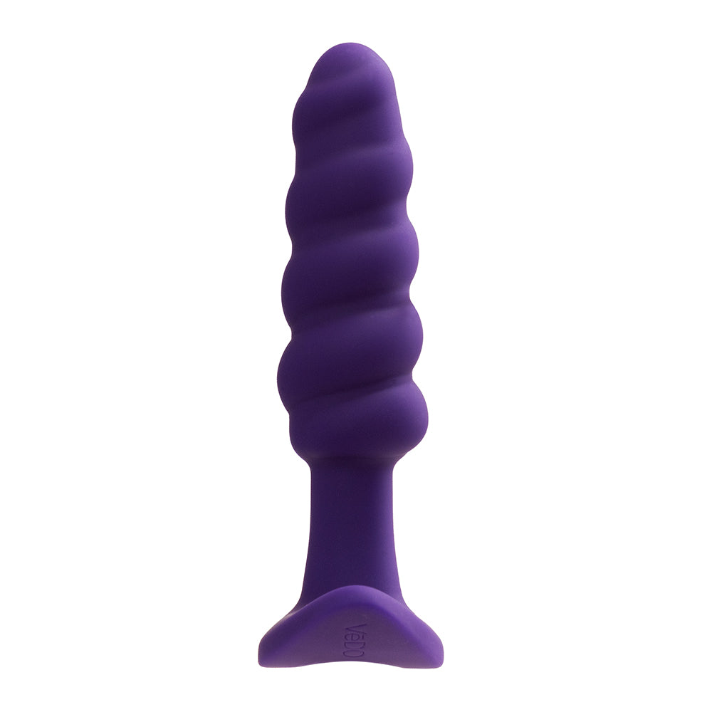 Vedo Twist Rechargeable Silicone Vibrating Anal Plug Purple