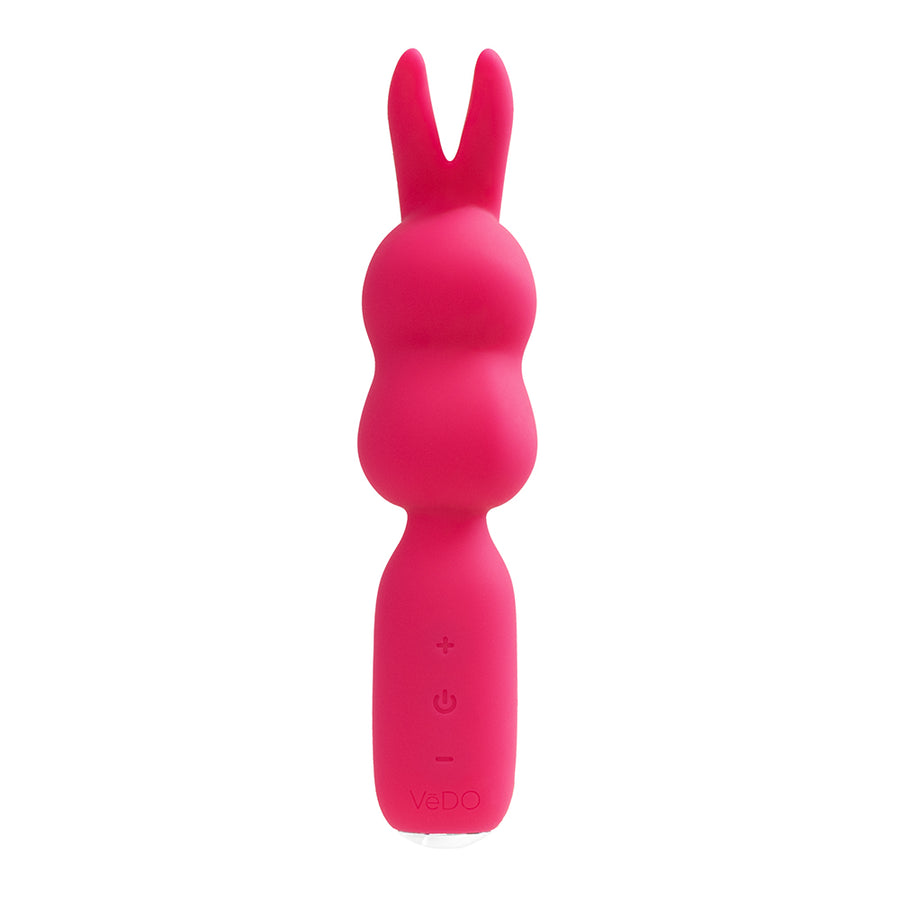 Vedo Hopper Bunny Rechargeable Silicone Mini Wand Vibrator Pink
