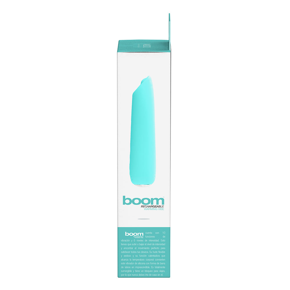 Vedo Boom Rechargeable Warming Silicone Slimline Vibrator Turquoise