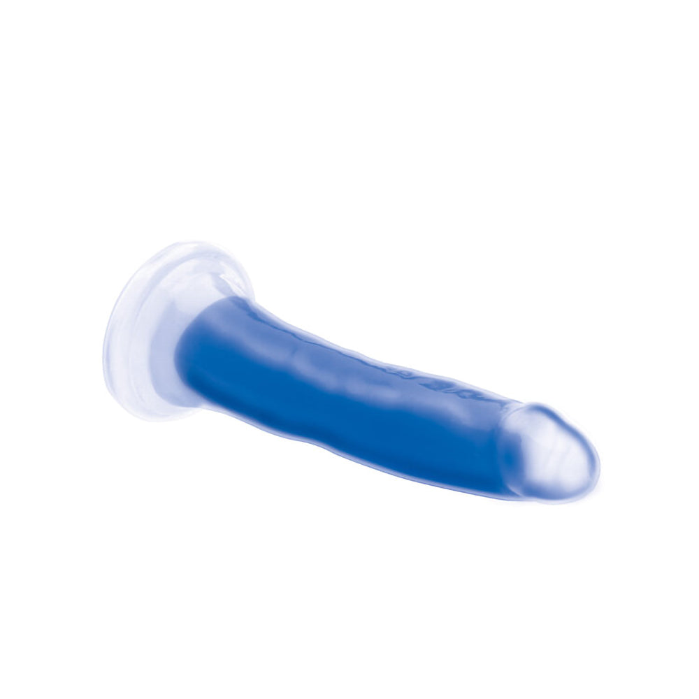 Lollicock Glow-in-the-dark 7 In. Silicone Dildo Blue