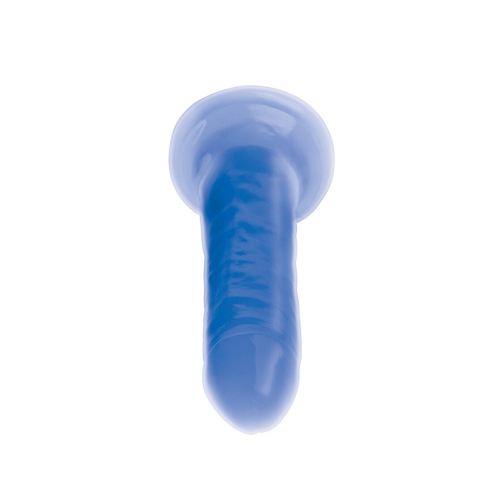 Lollicock Glow-in-the-dark 7 In. Silicone Dildo Blue