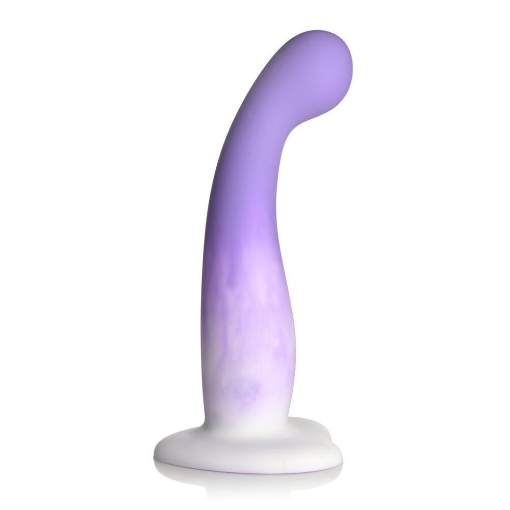 Simply Sweet Slim G-Spot 7 In. Silicone Dildo Purple/White