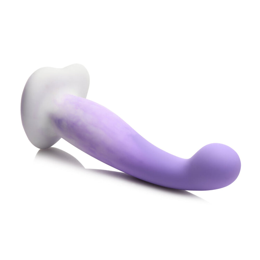 Simply Sweet Slim G-spot 7 In. Silicone Dildo Purple/white