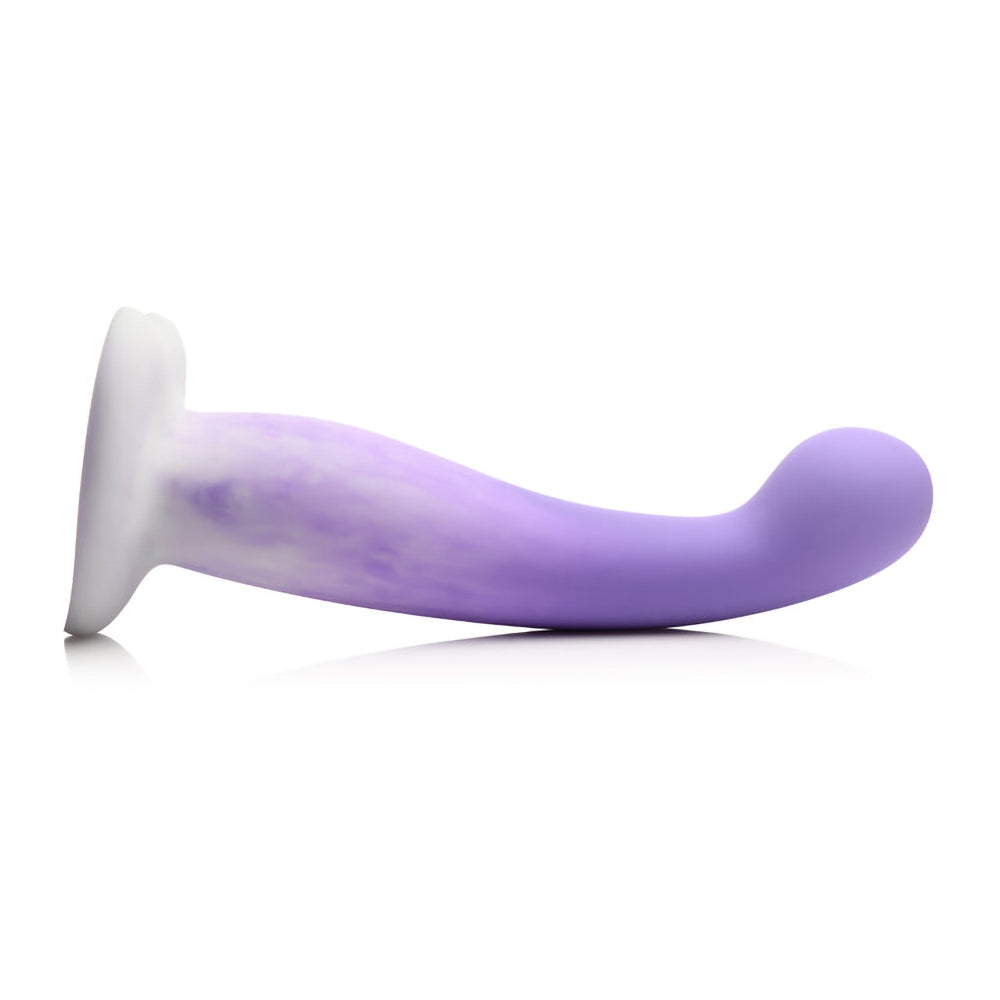 Simply Sweet Slim G-spot 7 In. Silicone Dildo Purple/white