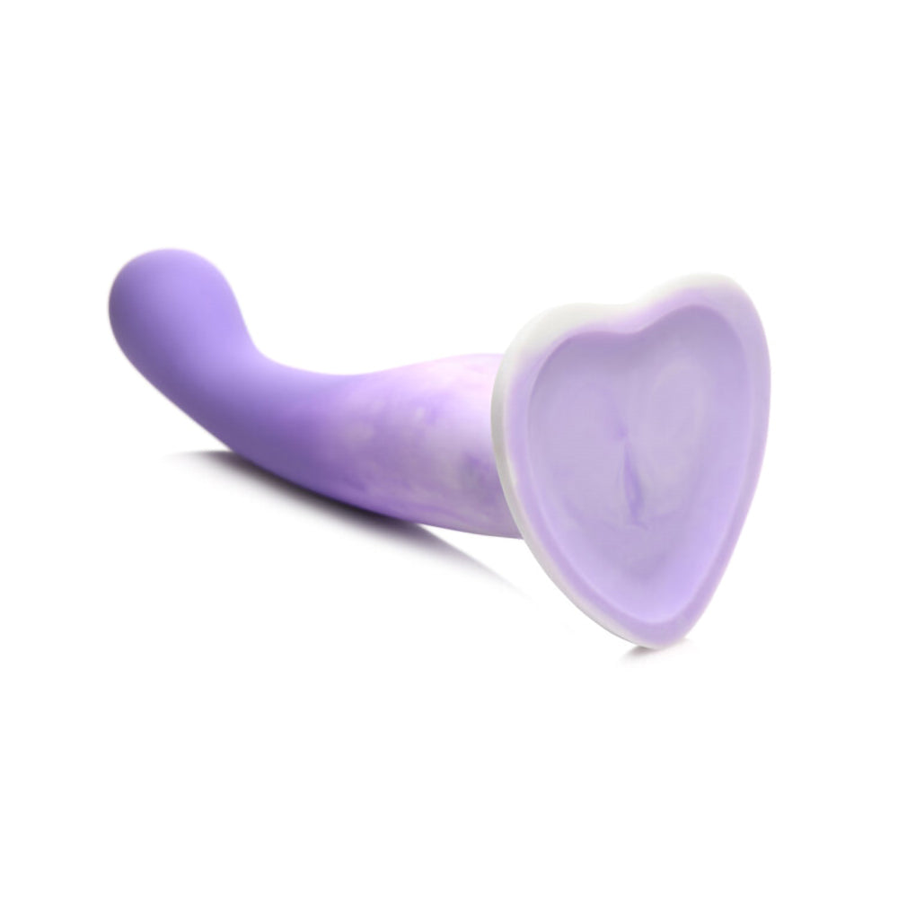 Simply Sweet Slim G-Spot 7 In. Silicone Dildo Purple/White