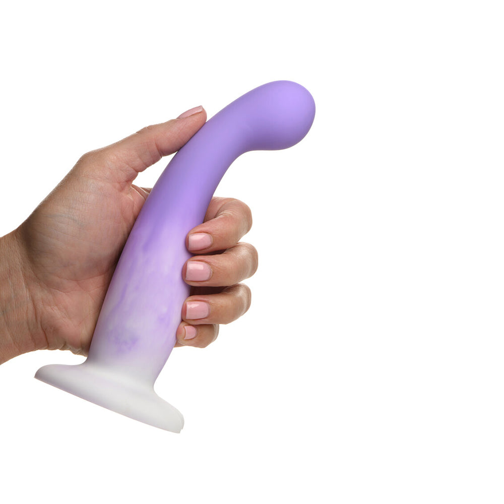 Simply Sweet Slim G-Spot 7 In. Silicone Dildo Purple/White