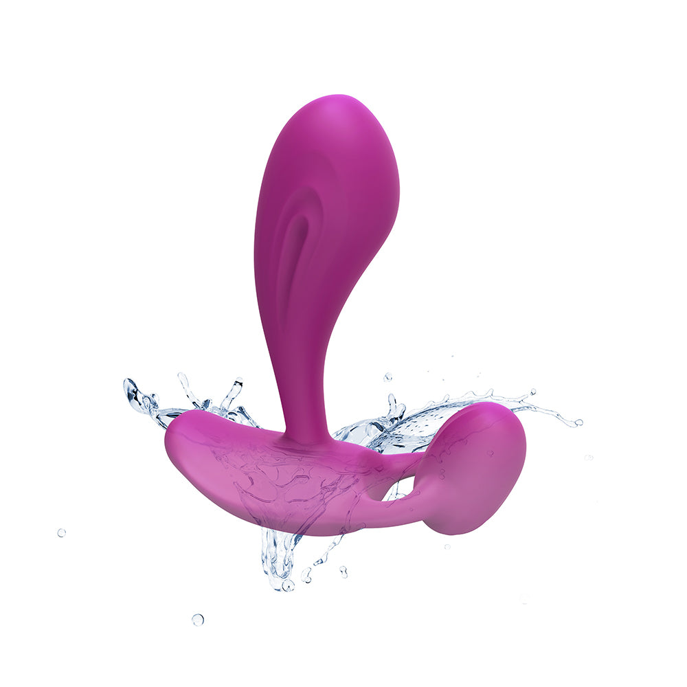 Love To Love Witty Rechargeable Remote-Controlled Silicone P & G Vibrator Sweet Orchid