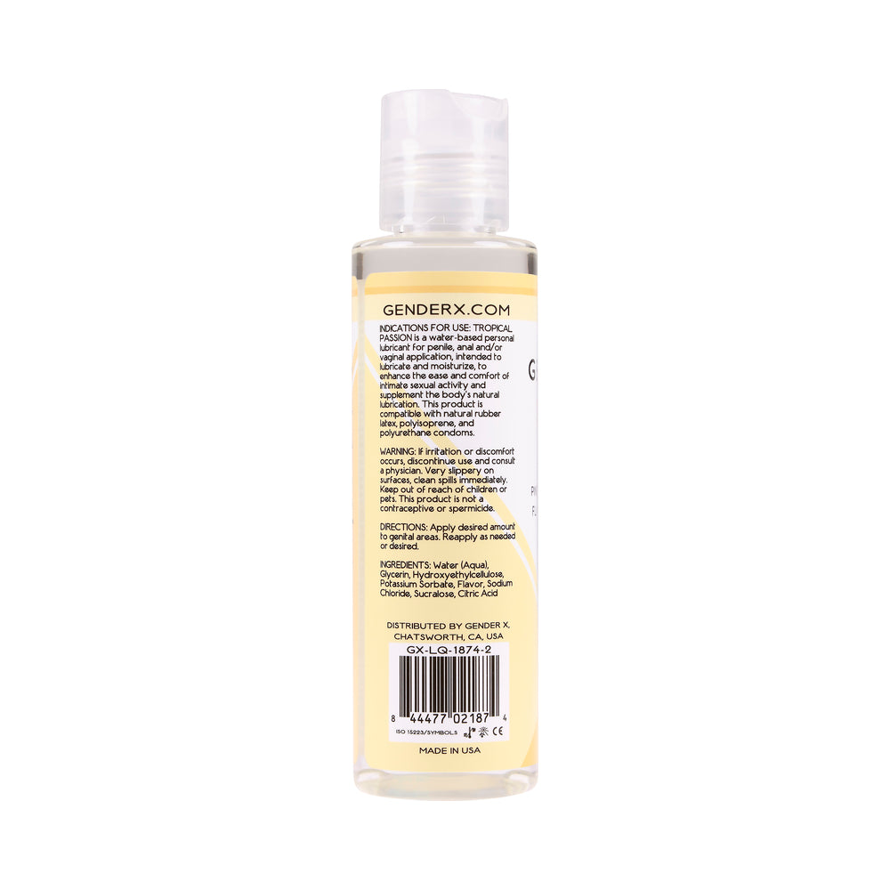 Gender X Tropical Passion Pineapple & Coconut Flavored Water-Based Lubricant 4 Oz.
